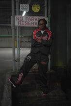 Load image into Gallery viewer, Black Men Varsity Windbreaker Set
