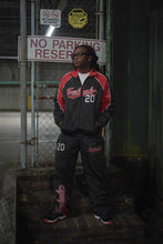 Load image into Gallery viewer, Black Men Varsity Windbreaker Set
